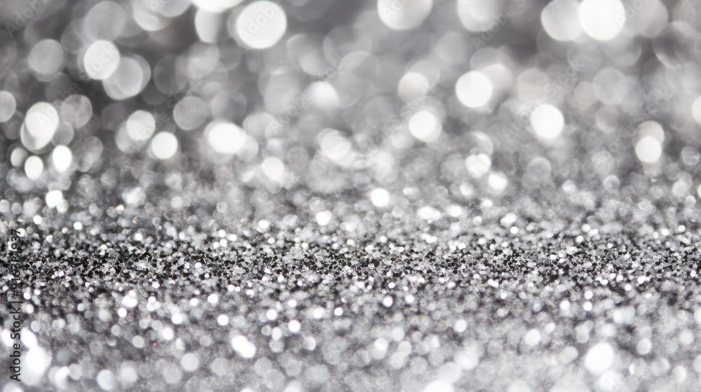Silver glitter background Silver glitter background
