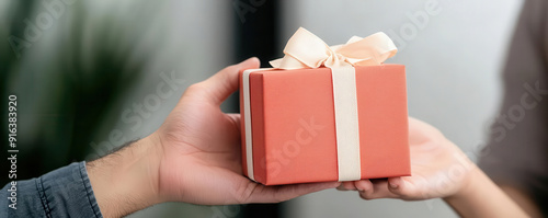 Boss being handed a custom gift by team, happy and appreciative expressions, Bosss Day event, teamwork and unity