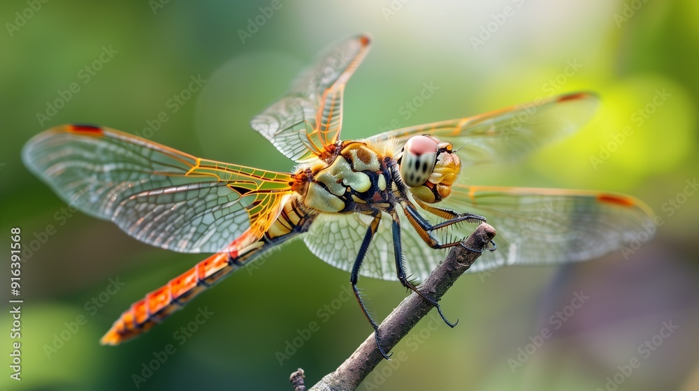 dragonfly photo closeup in plant blurred background dragonfly photo closeup in plant blurred background