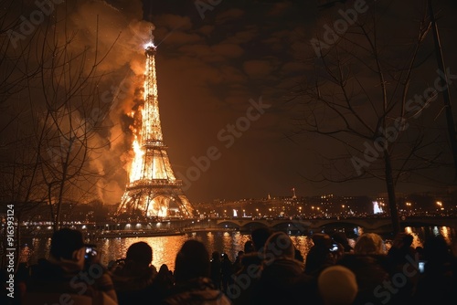 eiffel tower at night