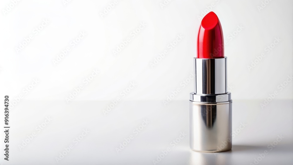 Vibrant of red lipstick on a white background, cosmetics, makeup, beauty, glamour, fashion, bold, vibrant, lipstick, red