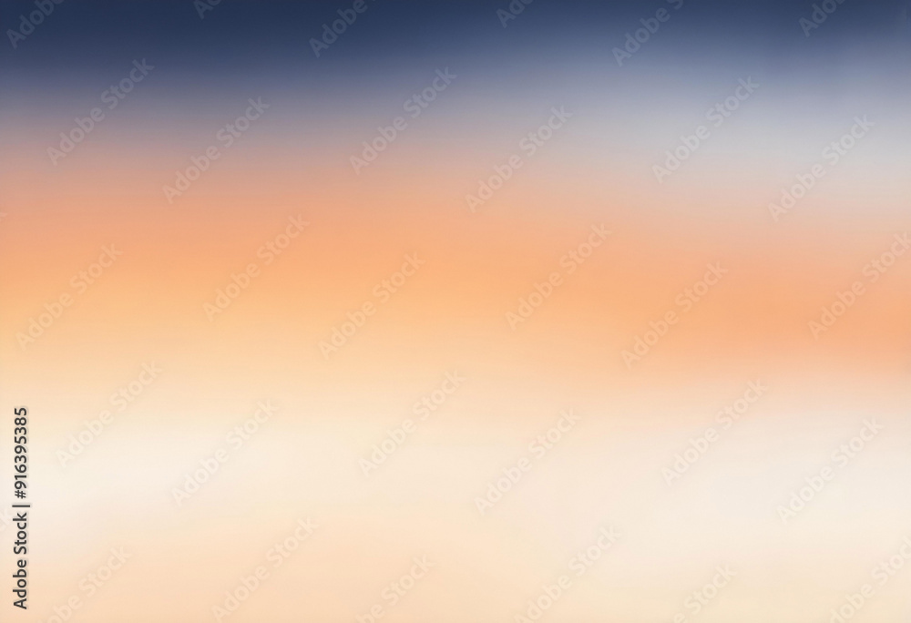 Naklejka premium Peach fuzz orange and cold blue gradient matte abstract background with noise backdrop