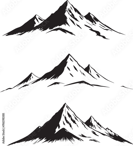 mountain landscape vector illustration