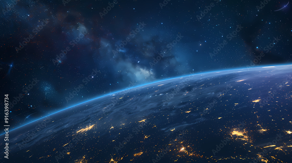 Obraz premium Spectacular view of Earth from space