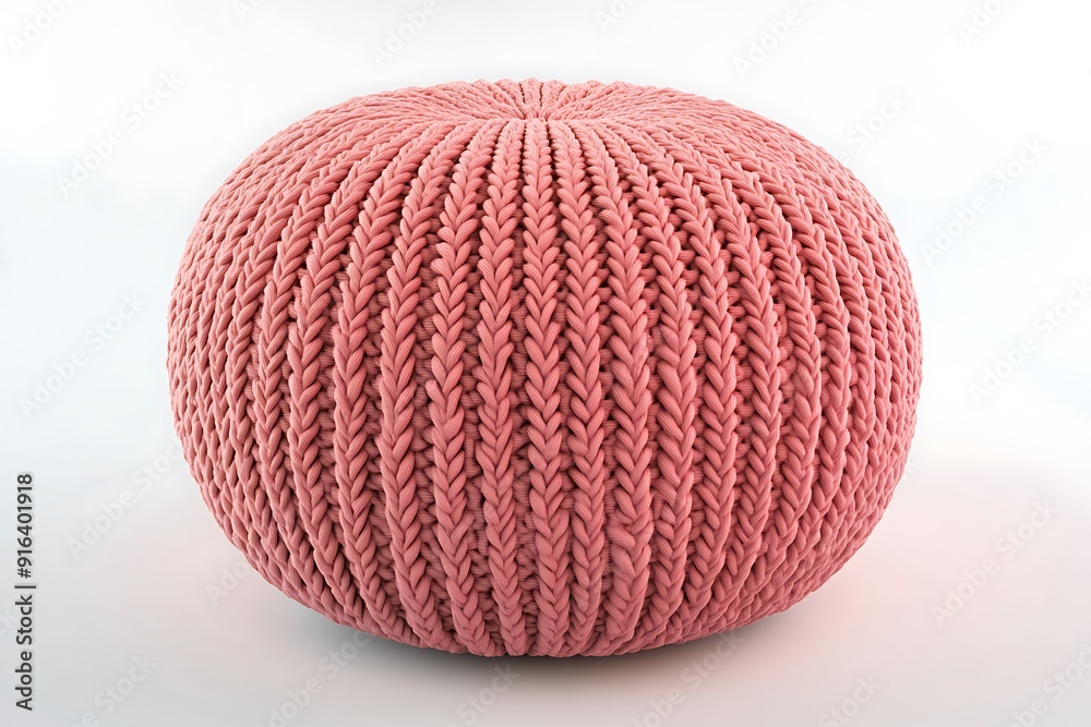 Knitted pouf for interior design Knitted pouf for interior design