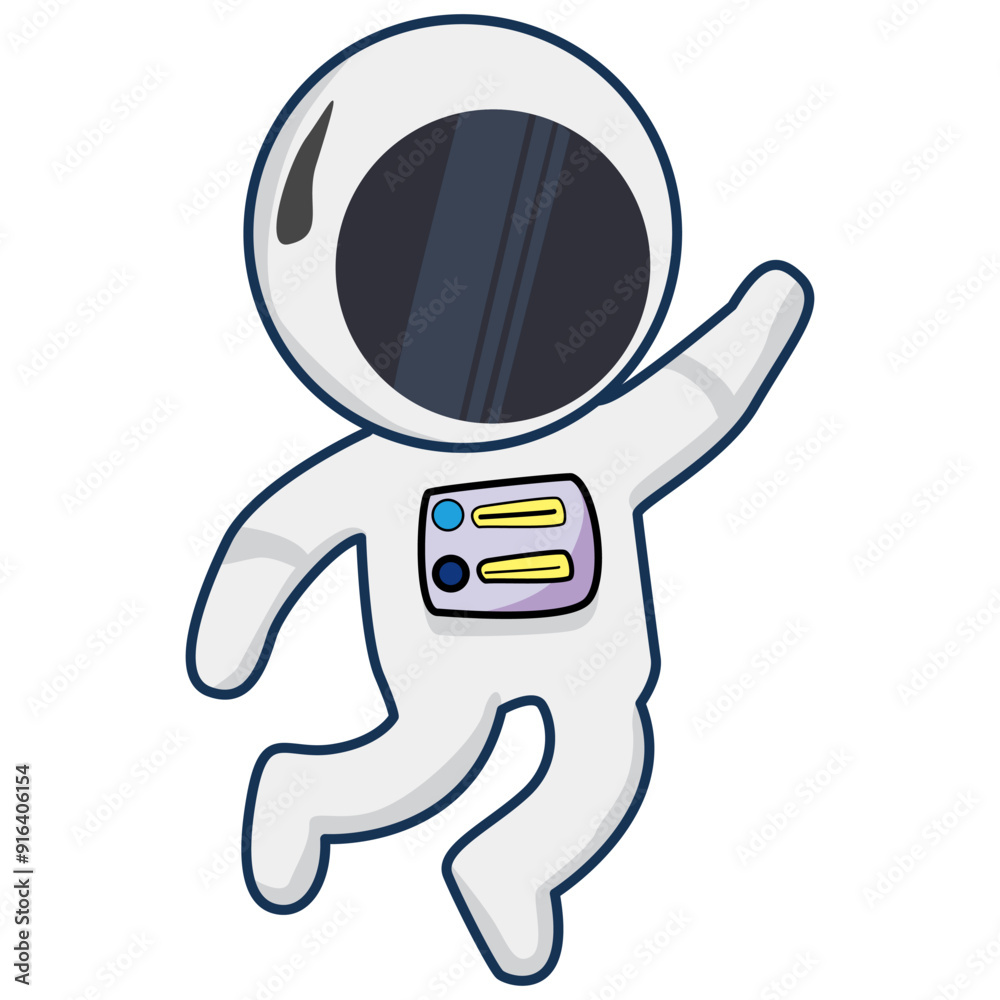 A Astronaut Floating In Space Cartoon Vector Icon Illustration. Flat Cartoon Style A Astronaut Floating In Space Cartoon Vector Icon Illustration. Flat Cartoon Style
