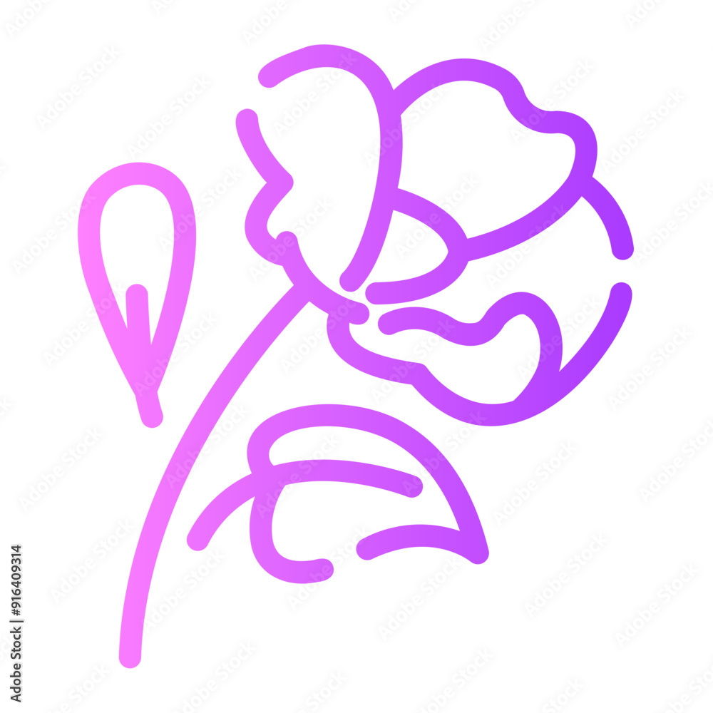 flower Line Gradient Icon flower Line Gradient Icon