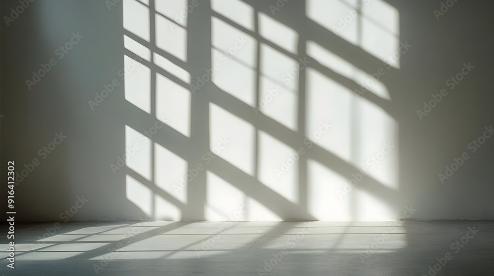 Window Light Shadow on White Wall Photo Window Light Shadow on White Wall Photo