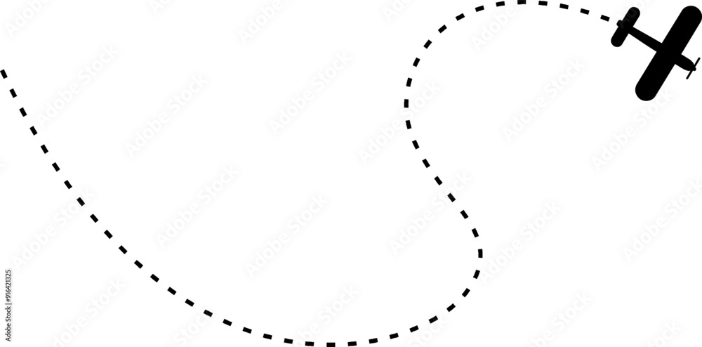 Airplane Dotted Line Airplane Dotted Line
