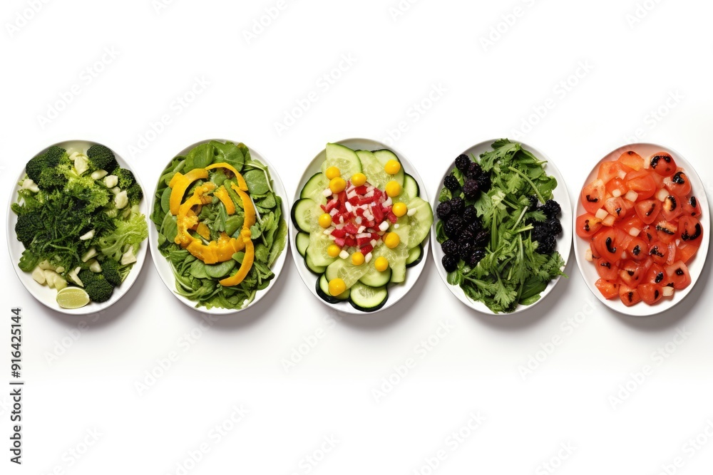 Snappy Salad Sampler , white background. Snappy Salad Sampler , white background.