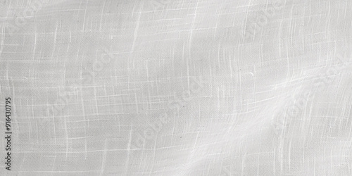 Seamless subtle white linen textile transparent background texture overlay.