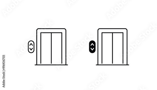 Elevator icon design with white background stock illustration