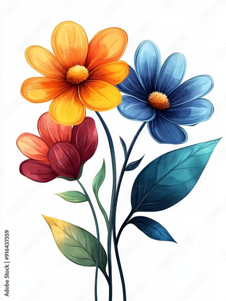 A Vibrant Bouquet of Colorful Flowers