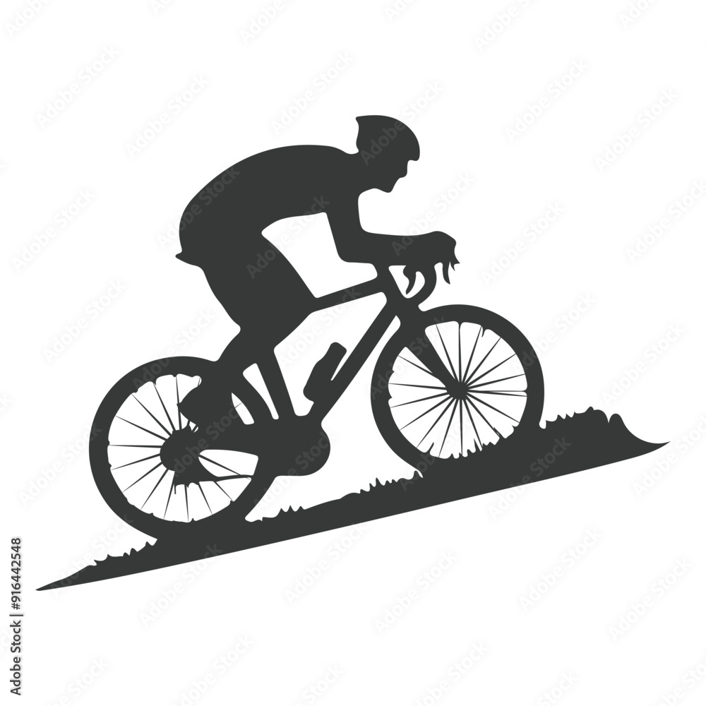 Naklejka premium Bicycle icon. Bicycle race symbol. Cycling race flat icon. Cyclist sign. Road Cyclist Silhouette. sports, riders silhouettes cycling silhouette 