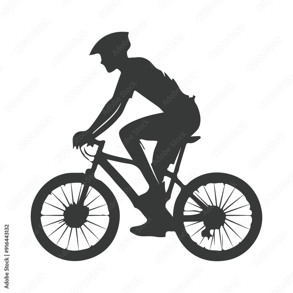 Obraz premium Bicycle icon. Bicycle race symbol. Cycling race flat icon. Cyclist sign. Road Cyclist Silhouette. sports, riders silhouettes cycling silhouette 