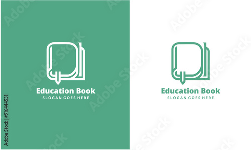 Education book logo design with creative modern concept and business premium vector EPS10 file. photo