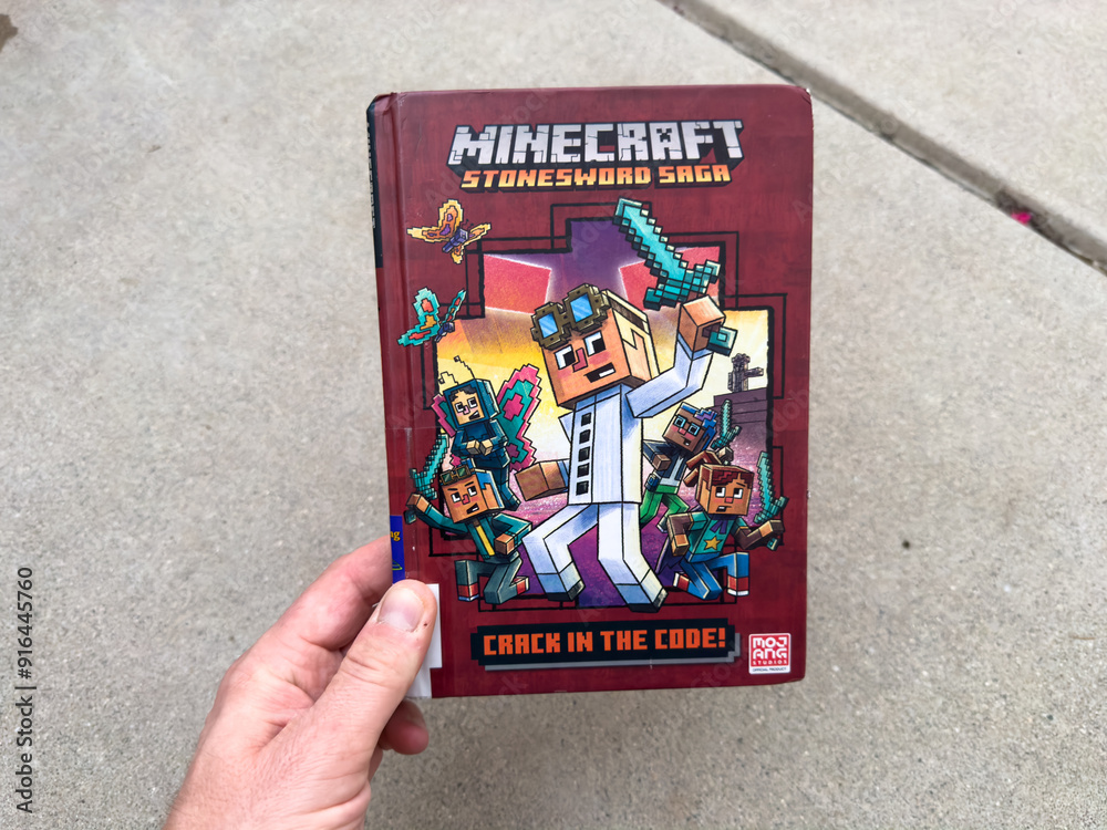 Naklejka premium Minecraft Stonesword Saga graphic novel for kids.