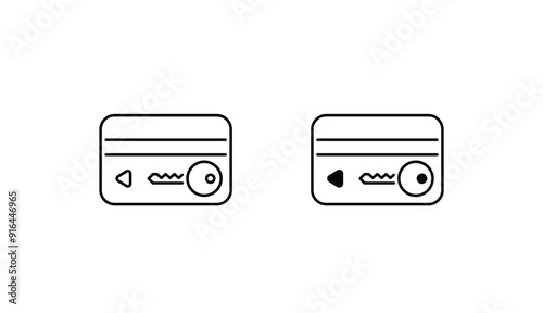 Room Card icon design with white background stock illustration