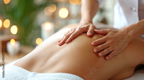 Wallpaper Mural medical massage therapist assessing the health of the client's back Torontodigital.ca