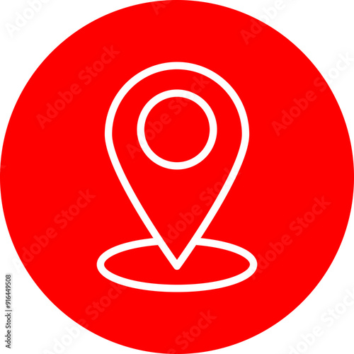 Location Vector Line White Circle Red Free Download Location Vector Line White Circle Red - GFXLoad