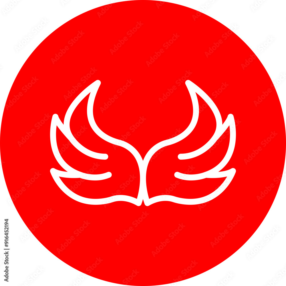 Ala Vector Line White Circle Red Ala Vector Line White Circle Red