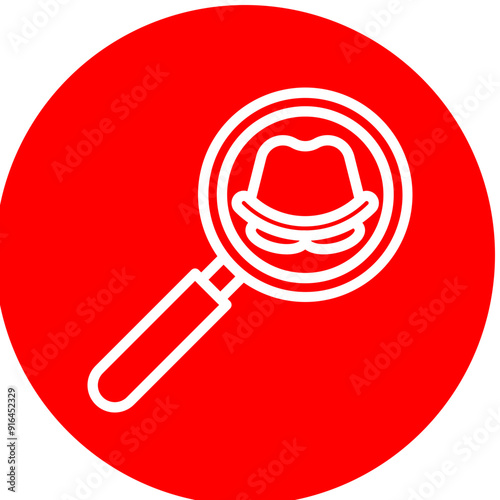 Fraud Vector Line White Circle Red