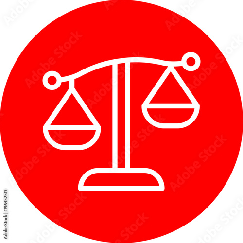 Unfair Vector Line White Circle Red