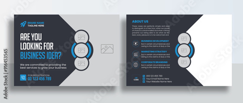 Corporate Postcard or Eddm postcard design template, Corporate Business Postcard Template Design, Simple and Clean Modern Minimal Postcard Template, Business Postcard Layout	