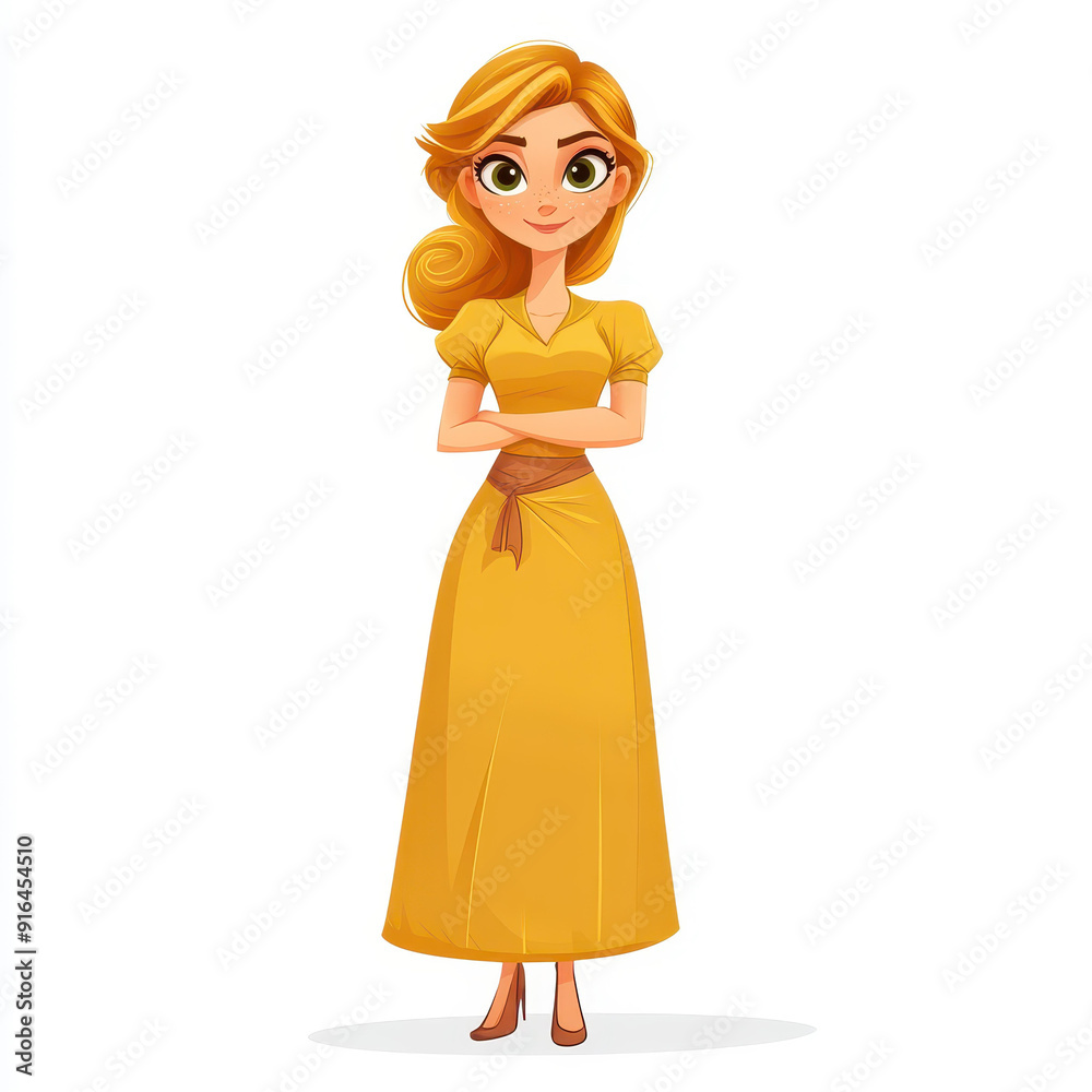 A cartoonstyle young mom, exhausted from childbirth, shows tired eyes and subtle wrinkles, standing tall with pride. A cartoonstyle young mom, exhausted from childbirth, shows tired eyes and subtle wrinkles, standing tall with pride.