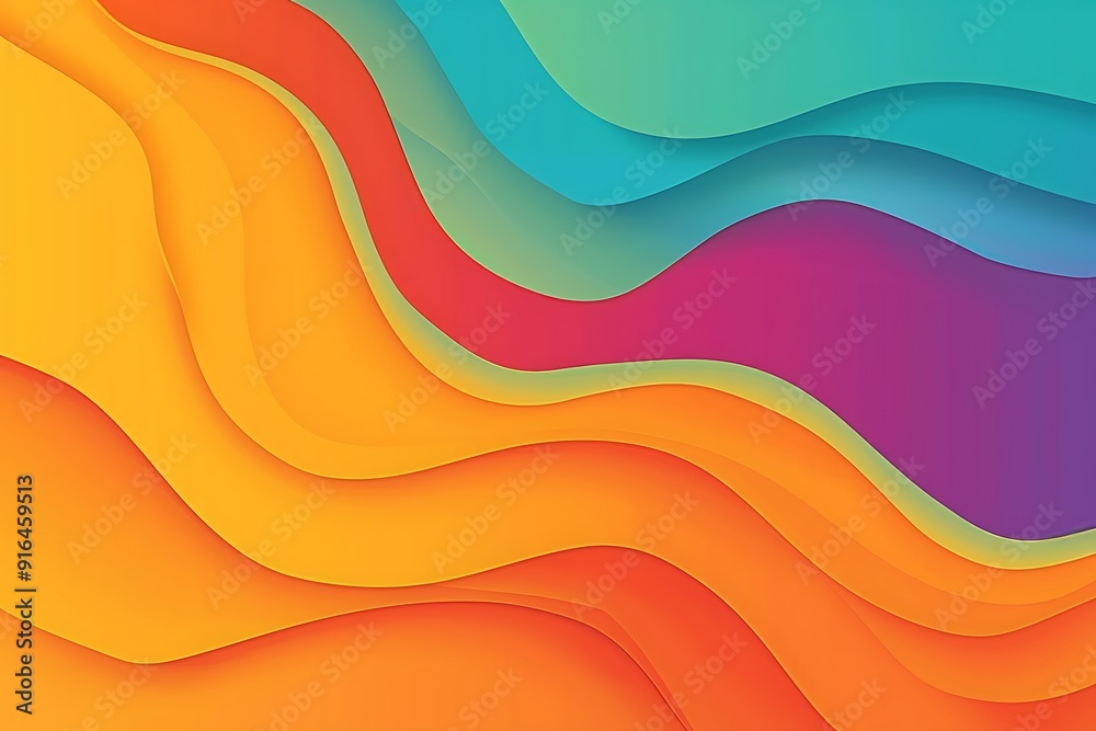 Abstract Rainbow Waves Background Abstract Rainbow Waves Background
