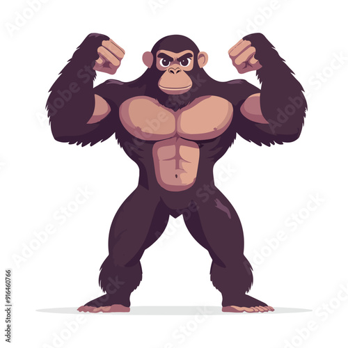 vector illustration icon about muscular animals
