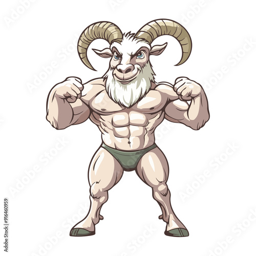 vector illustration icon about muscular animals