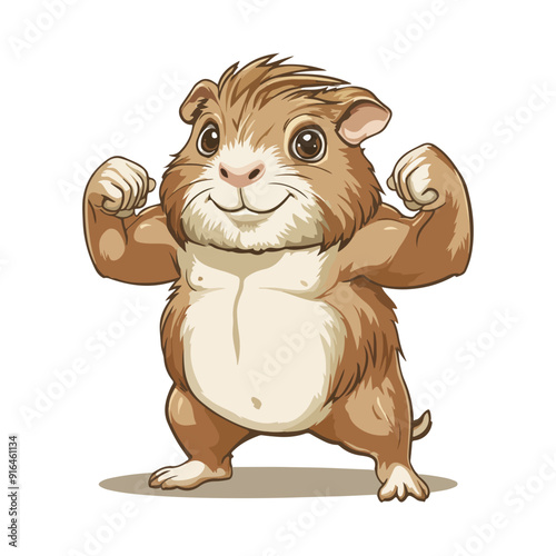 vector illustration icon about muscular animals