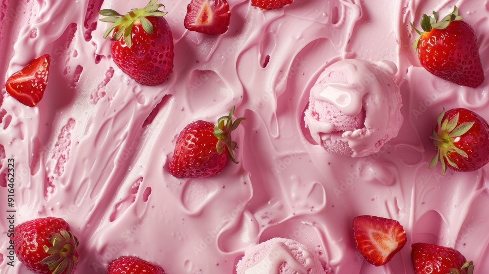 Strawberry Ice Cream Swirl Strawberry Ice Cream Swirl