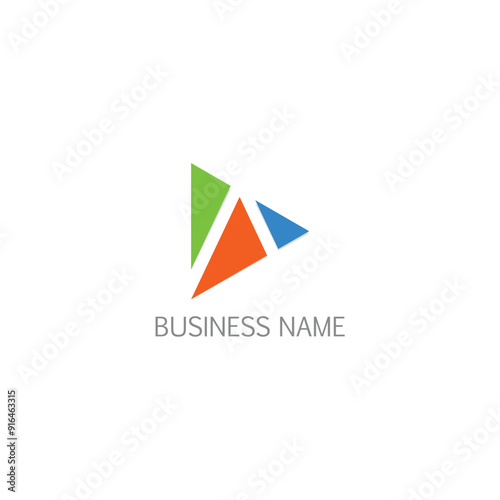 Free Download Triangle abstract shape company logo - GFXLoad
