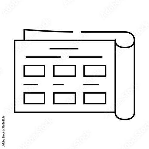 goods catalog line icon vector. goods catalog sign. isolated contour symbol black illustration