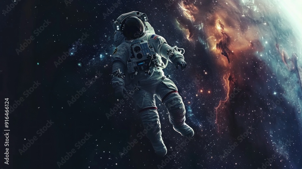 Astronaut Floating in Space Astronaut Floating in Space