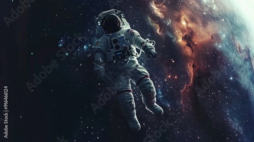 Astronaut Floating in Space