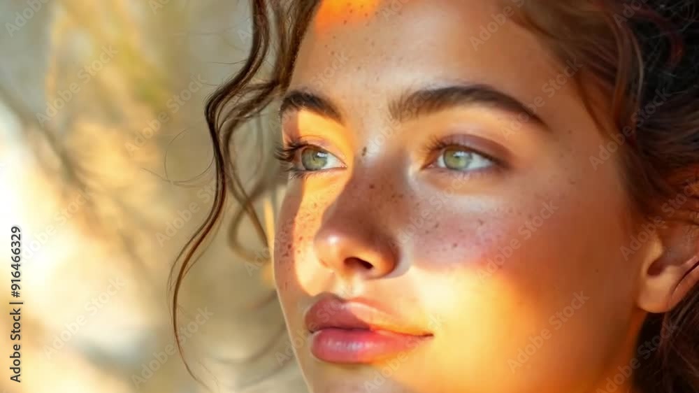 Portrait of a woman, physique, and skincare regimen in a studio for dermatology, beauty, and the use of light and shadow for an art deco look