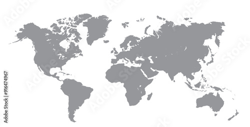 grey world map