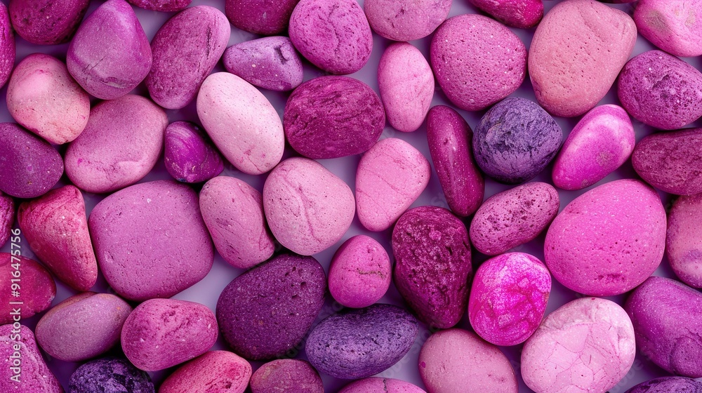 A stack of pink and purple stones resting atop a white table beside a white bowl containing macaroni and cheese A stack of pink and purple stones resting atop a white table beside a white bowl containing macaroni and cheese