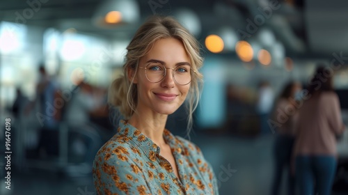 Photo portrait of a smiley businesswoman