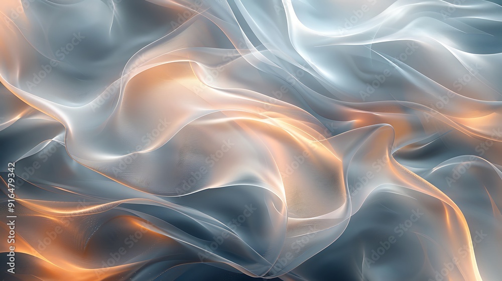 Fototapeta premium A background of abstract lines texture, smooth and flowing lines creating an intricate pattern, metallic colors, sleek and sophisticated feel, hd quality, natural look. --ar 16:9 --v 6.