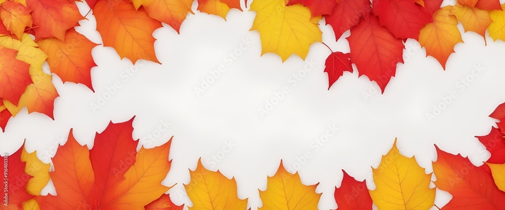 Fototapeta premium 秋の紅葉フレーム