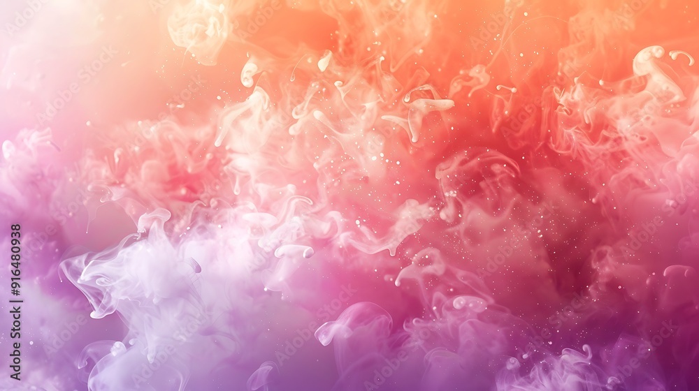 Fototapeta premium A background of abstract watercolor blends, soft and seamless transitions of peach and lilac colors, with a warm and inviting feel, subtle texture, hd quality, natural look. --ar 16:9 --v 6.