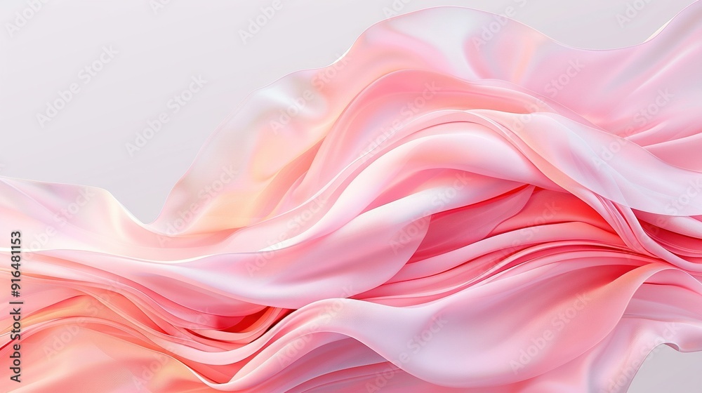 A close-up of a pink and white background with a wavy pattern in the upper and lower halves of the image A close-up of a pink and white background with a wavy pattern in the upper and lower halves of the image