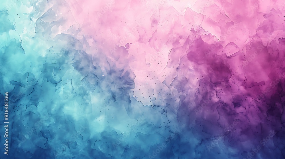 Fototapeta premium A background of abstract watercolor blends, vibrant and soft color transitions, blending seamlessly with teal and lavender tones, creating a soothing and harmonious feel, delicate texture, hd quality,