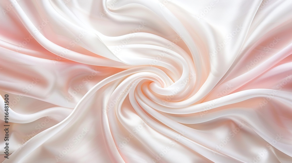 A close-up image of a white and pink fabric featuring a circular pattern in its center, alongside a pink circle situated at the bottom A close-up image of a white and pink fabric featuring a circular pattern in its center, alongside a pink circle situated at the bottom