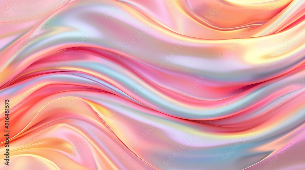 A pink and blue background with wavy lines on top and bottom A pink and blue background with wavy lines on top and bottom