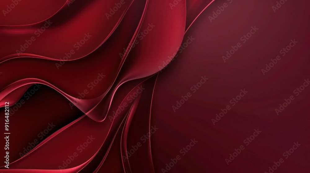 Obraz premium Abstract Background, smooth gradients of deep garnet red forming a minimalist and elegant design, creating a striking visual effect